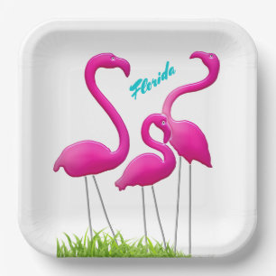 Lawn Flamingoes Florida Party Paper Teller