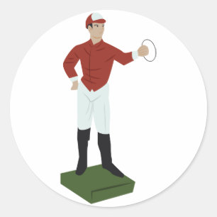 Lawn Jockey Runder Aufkleber