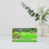 Lawn & Landscaping Business Card Visitenkarte (Stehend Vorderseite)