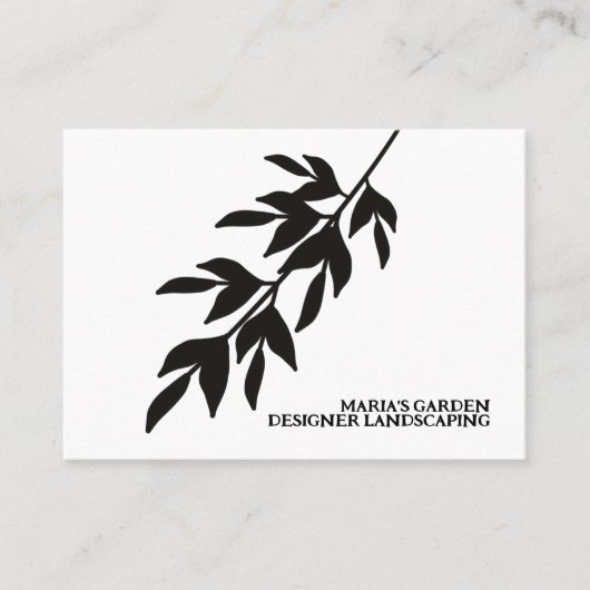 Lawn Landscaping Designer Botanisches Leaf Visitenkarte (Vorderseite)