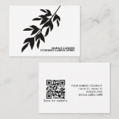 Lawn Landscaping Designer Botanisches Leaf Visitenkarte (Vorne/Hinten)