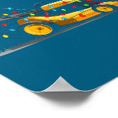 Lawn Mower Christmas Graphics Lights Lover Mowing  Poster (Ecke)