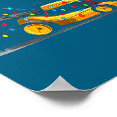 Lawn Mower Christmas Graphics Lights Lover Mowing  Poster (Ecke)