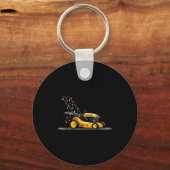 Lawn Mower Christmas Graphics Lights Lover Mowing Schlüsselanhänger (Vorderseite)