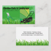 Lawn Mower Cutting | Grass | Landscapers Visitenkarte (Vorne/Hinten)