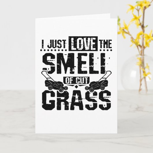 Lawn Mower Grass Karte (Gelbe Blume)