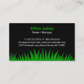 Lawn Mower Grass Professional Green Visitenkarte (Rückseite)