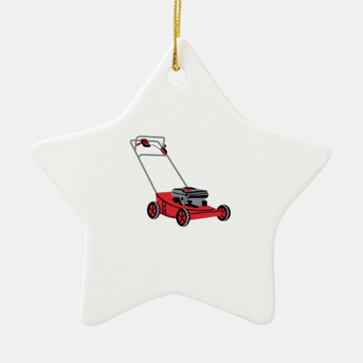 LAWN MOWER KERAMIK ORNAMENT (Vorne)