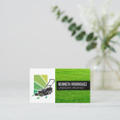 Lawn Mower Landscaping Logo | Grass Visitenkarte (Stehend Vorderseite)