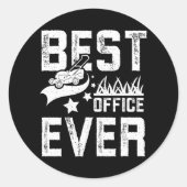 Lawn Mower Office Runder Aufkleber (Vorderseite)