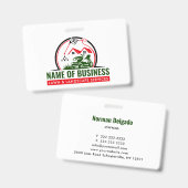 Lawn Mower Red Green Landscaping Services Ausweis (Vorder- & Rückseite)