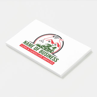 Lawn Mower Red Green Landscaping Services Post-it Klebezettel