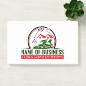 Lawn Mower Red Green Landscaping Services Post-it Klebezettel (Büro)