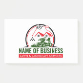 Lawn Mower Red Green Landscaping Services Post-it Klebezettel (Vorderseite)