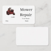 Lawn Mower Repair Business Card Visitenkarte (Vorne/Hinten)