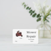 Lawn Mower Repair Business Card Visitenkarte (Stehend Vorderseite)