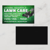 Lawn mower yard care Business Card Visitenkarte (Vorne/Hinten)