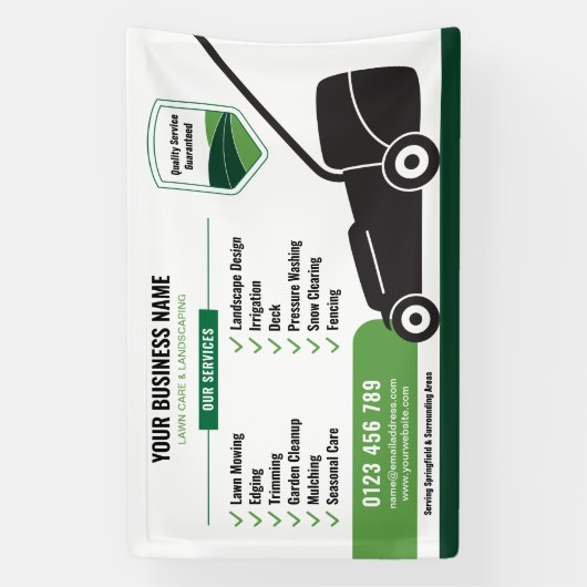 Lawn Mowing & Landscaping Business Marketing Banner (Vertikal)