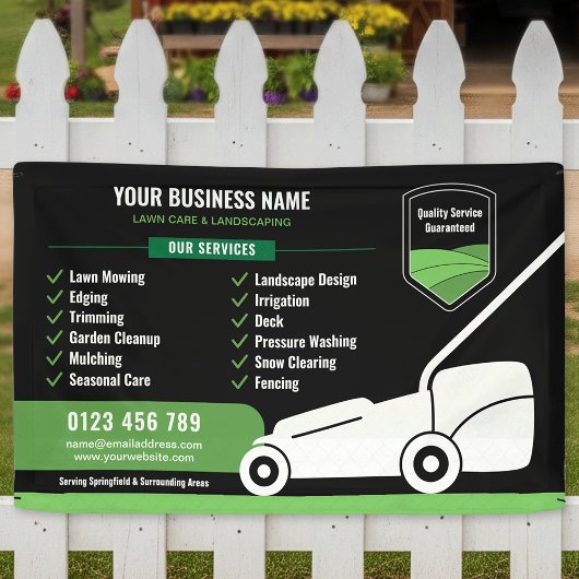 Lawn Mowing & Landscaping Business Marketing Banner