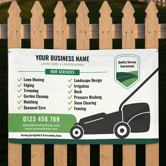 Lawn Mowing & Landscaping Business Marketing Banner