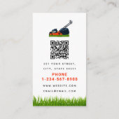 Lawn Mowing Landscaping Garden Lawn Care Modern Visitenkarte (Rückseite)