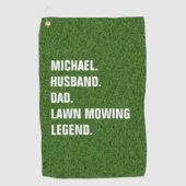 Lawn Mowing Legend Funny Personalized  Golfhandtuch (Vorderseite)