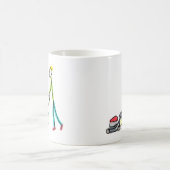 Lawn Mowing Stickman Kaffeetasse (Mittel)