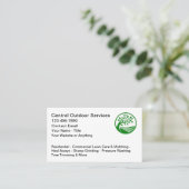 Lawn Outdoor Services Business Cards Mockup Visitenkarte (Stehend Vorderseite)