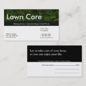 Lawn Service Business Card Appointment Card Terminkarte (Vorne/Hinten)
