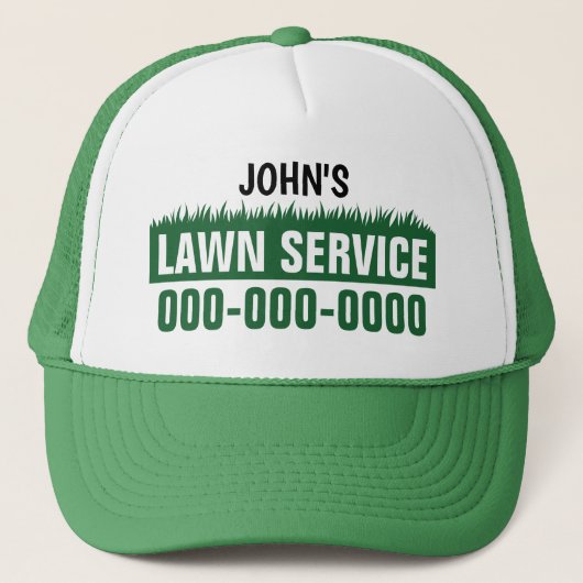 Lawn Service Trucker Hat Truckerkappe (Vorderseite)