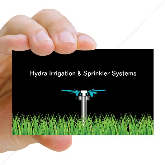 Lawn Sprinkler Bewässerungskarte Visitenkarte