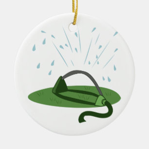 Lawn Sprinkler Keramik Ornament