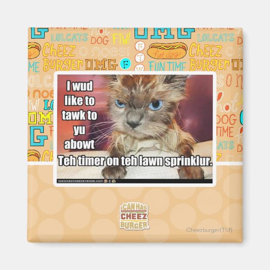 Lawn Sprinklur Timer Magnet (Vorne)