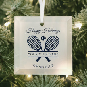 Lawn Tennis Country Club Frohe Feiertage Weihnacht Ornament Aus Glas