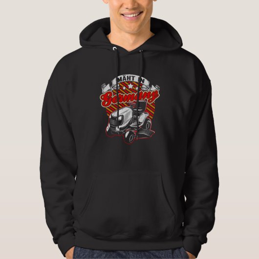 Lawn tractor lawn mowing in Germany  2 Hoodie (Vorderseite)