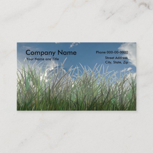 Lawncare Business Card Visitenkarte (Vorderseite)