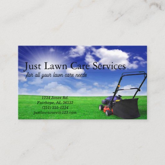 Lawncare Business Card Visitenkarte (Vorderseite)