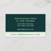 Lawncare oder Landschaftsgestaltung der Visitenkarte (Rückseite)