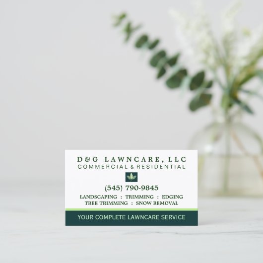 Lawncare oder Landschaftsgestaltung der Visitenkarte (Stehend Vorderseite)