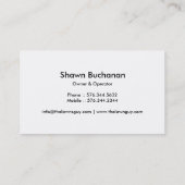 Lawncare Visitenkarte (Rückseite)