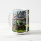 Lawnmower Man Birthday Kaffeetasse (Vorderseite Links)