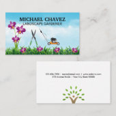 Lawnmower Sky | Gartenwerkzeuge Visitenkarte (Vorne/Hinten)