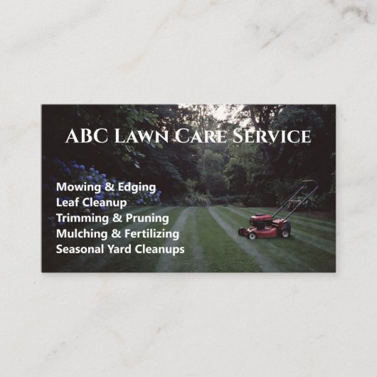 Lawnpro Premium Service Visitenkarte (Vorderseite)