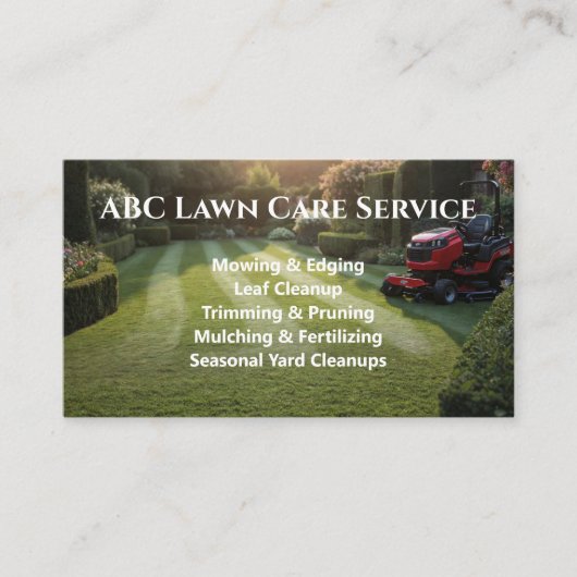 Lawnpro Premium Service Visitenkarte (Vorderseite)