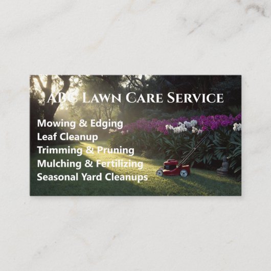 Lawnpro Premium Service Visitenkarte (Vorderseite)