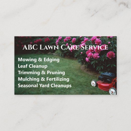 Lawnpro Premium-Service Visitenkarte (Vorderseite)