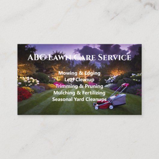 Lawnpro Premium Service Visitenkarte (Vorderseite)