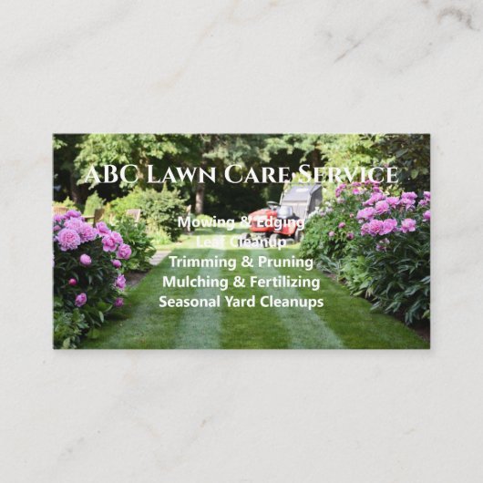Lawnpro Premium Service Visitenkarte (Vorderseite)