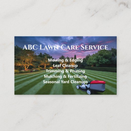 Lawnpro Premium Service Visitenkarte (Vorderseite)