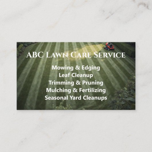 Lawnpro Premium Service Visitenkarte (Vorderseite)